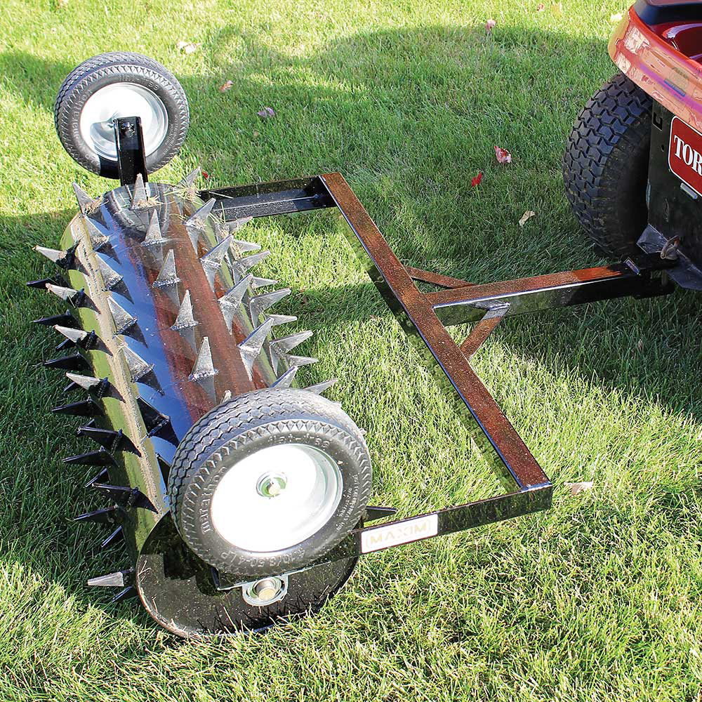 Lawn aerator pull behind mower sale