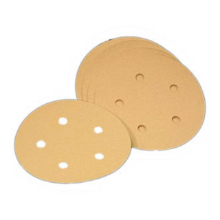 Picture of Virginia Abrasives 40 Grit Discs | 5-In. 5H Prem Gold H and L Alo Paper | Box of 50