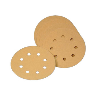 Picture of Virginia Abrasives 40 Grit Discs | 6-In. 8H Prem Gold H and L Alo Paper | Box of 50