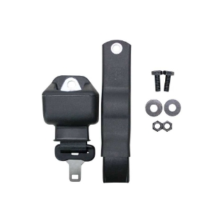 Picture of K&M Mfg Retractable Seat Belt Kit | Fits 421/422 or Sears 1800 Seat | Black Nylon | 2-In.