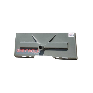 Picture of GreyWolf 2-In. Receiver Hitch Plate Attachment for Skid Steer Loaders | Gray Powder Coat