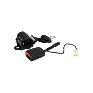 Picture of K&M Mfg Universal Retractable Seat Belt Kit | With Switch | Black | 2-In. W x 47-In. L